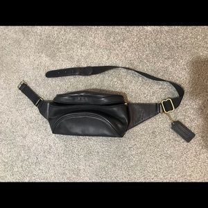 Coach Black Leather Fanny Pack